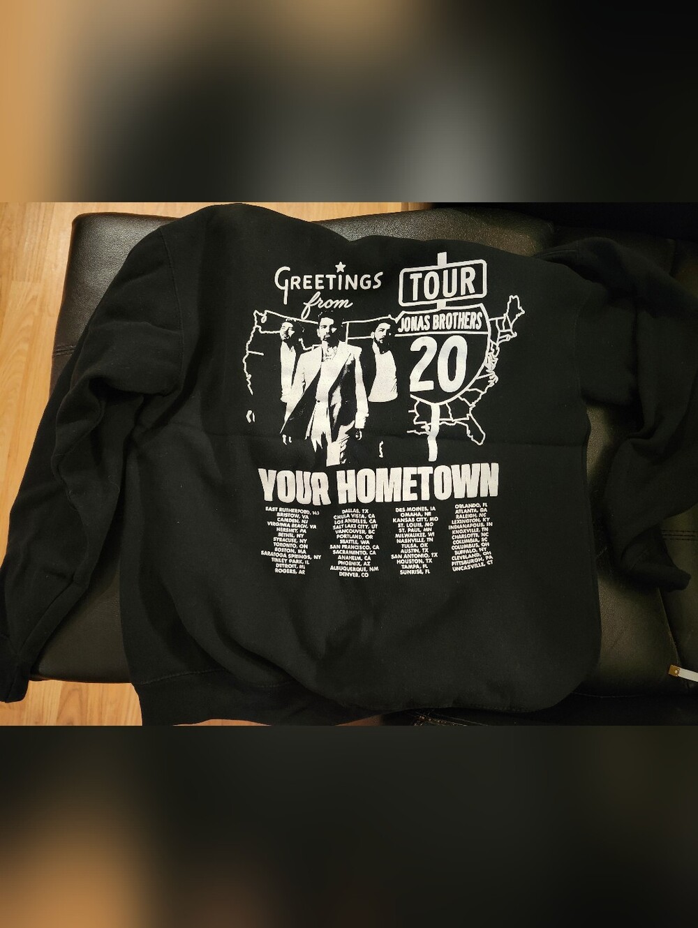 Jonas Brothers Greetings From Your Hometown Tour Black Hoodie